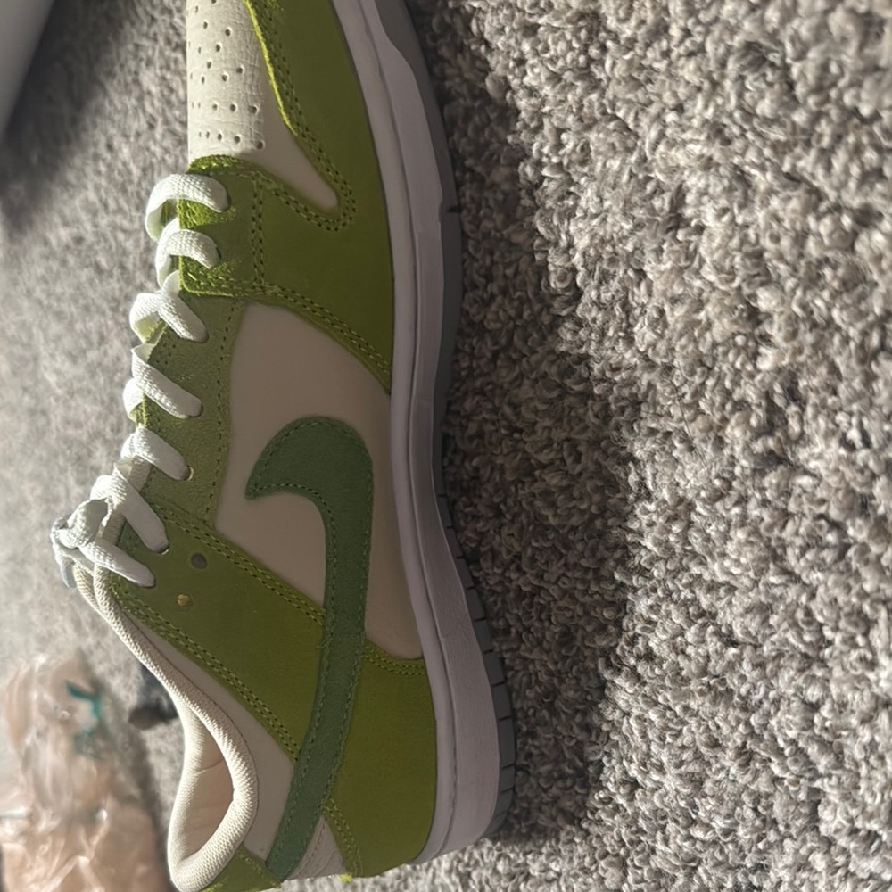 Nike Lime Green and White Sneakers